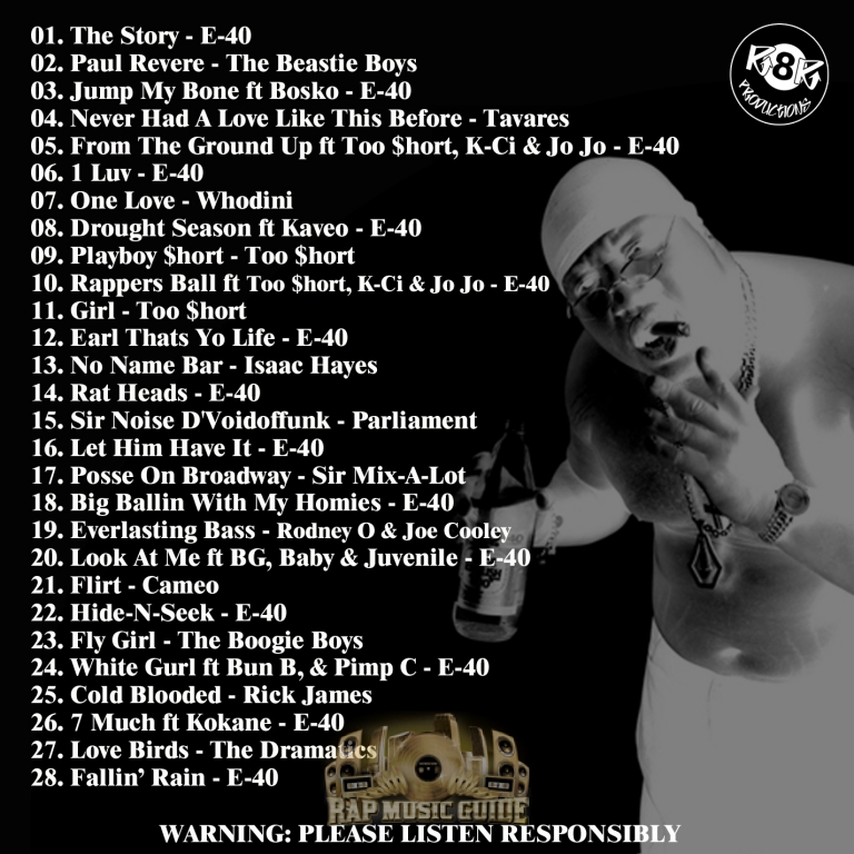 E40 The Originator's Mix...OG Music! 4 E40 Malt Lyrics Edition CD